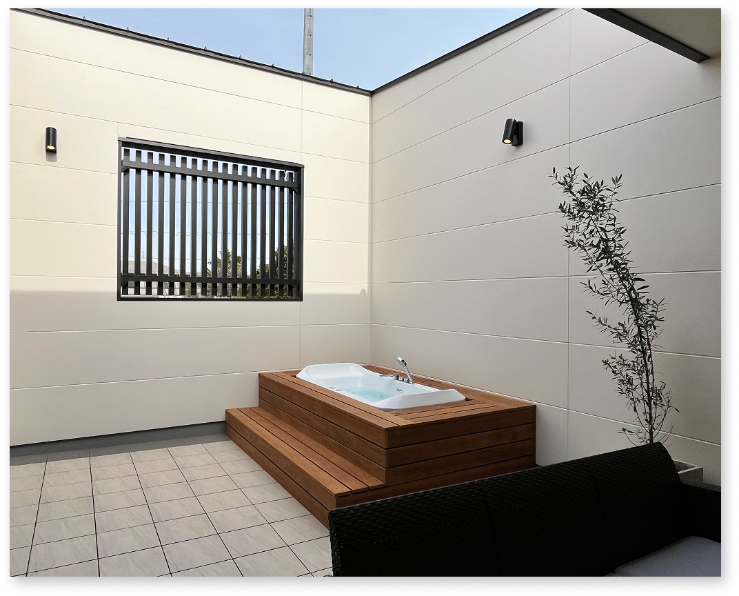 スカイテラスのあるホテルライクな家